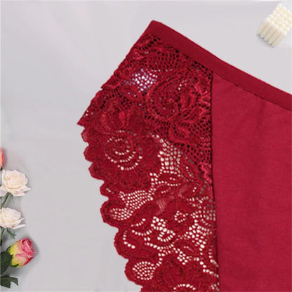 3Pcs/Set Sexy Embroidery Lace Cotton Panties Call Me Petty