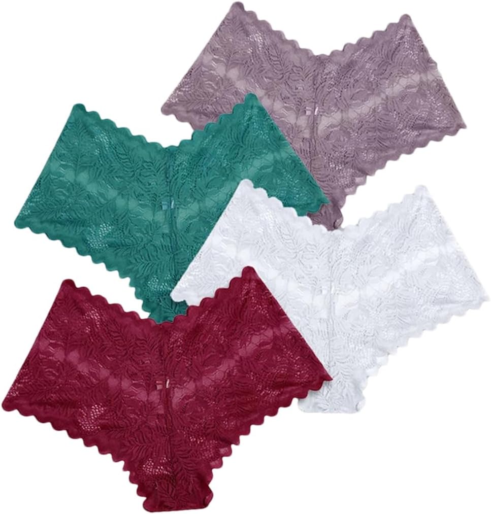 4Pcs Lace Hollow Out Solid Panties Un for Women Set 7 Call Me Petty