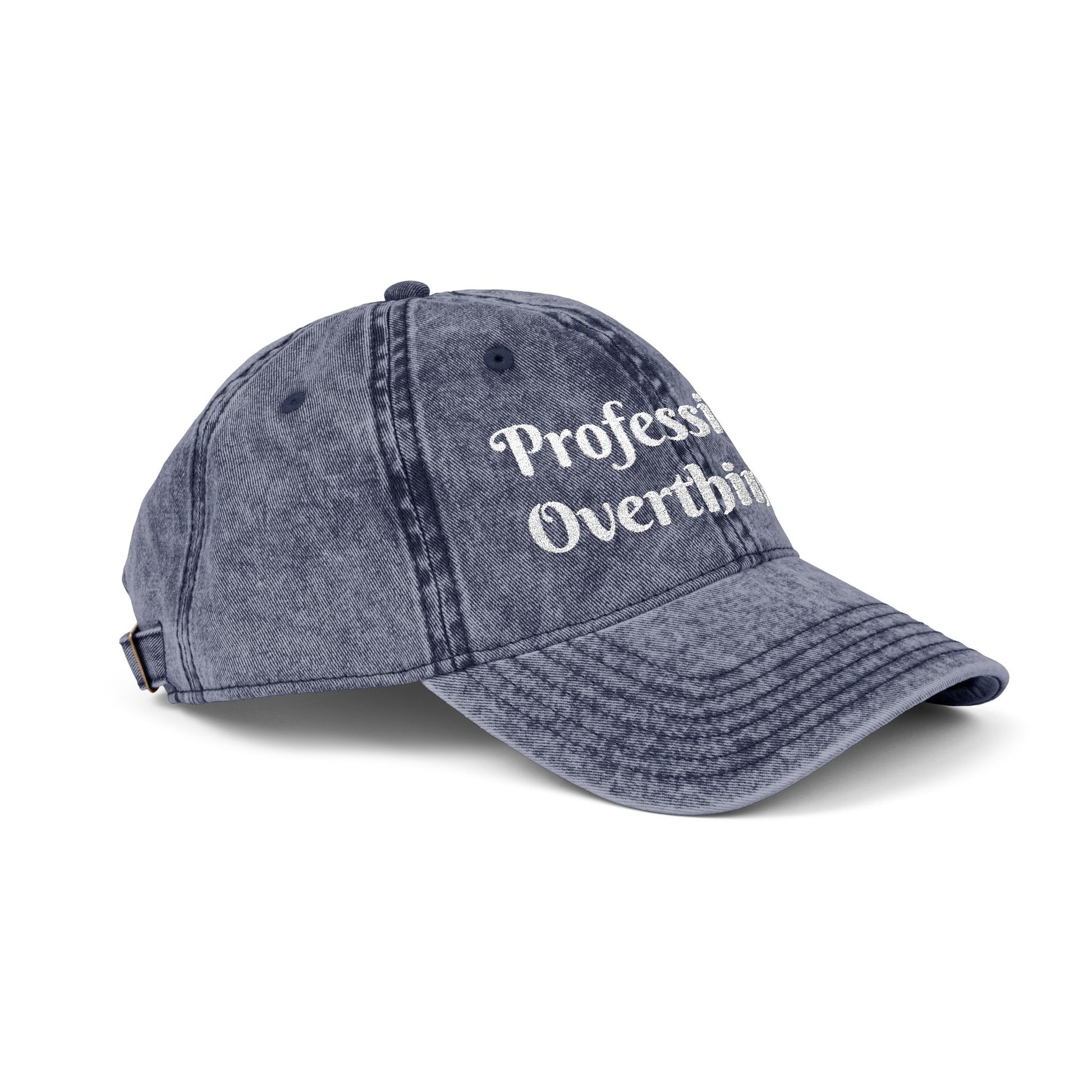 Professional Overthinker Vintage Embroidered Cap Hat Printify