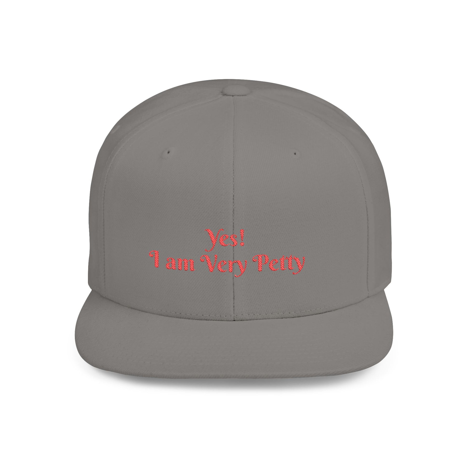 Petty Flat Bill Snapback Cap One size Silver Printify