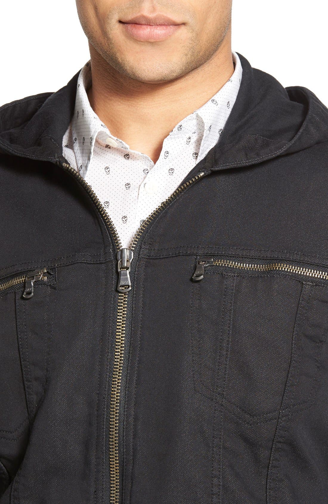 Hooded Denim Jacket Call Me Petty