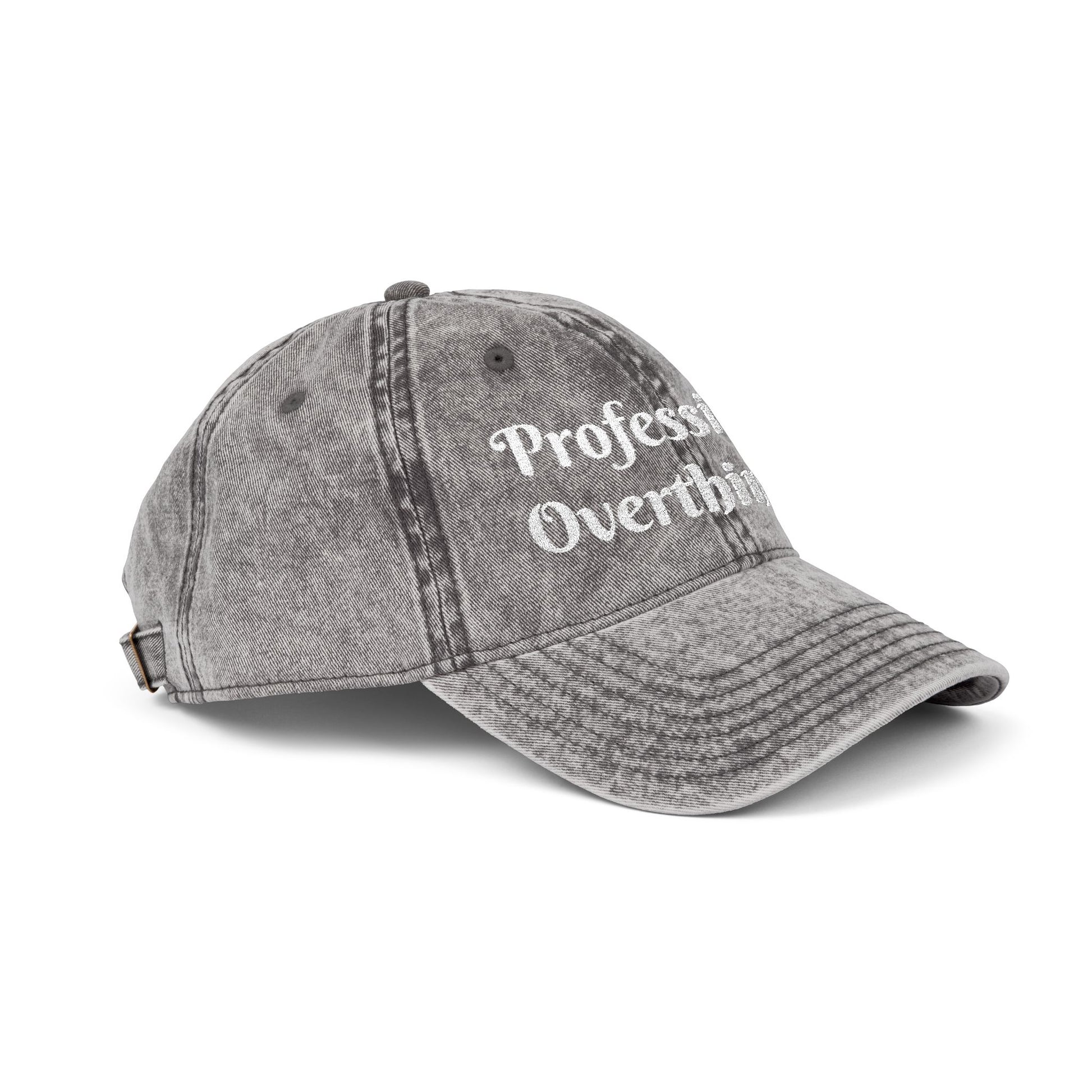 Professional Overthinker Vintage Embroidered Cap Hat Printify