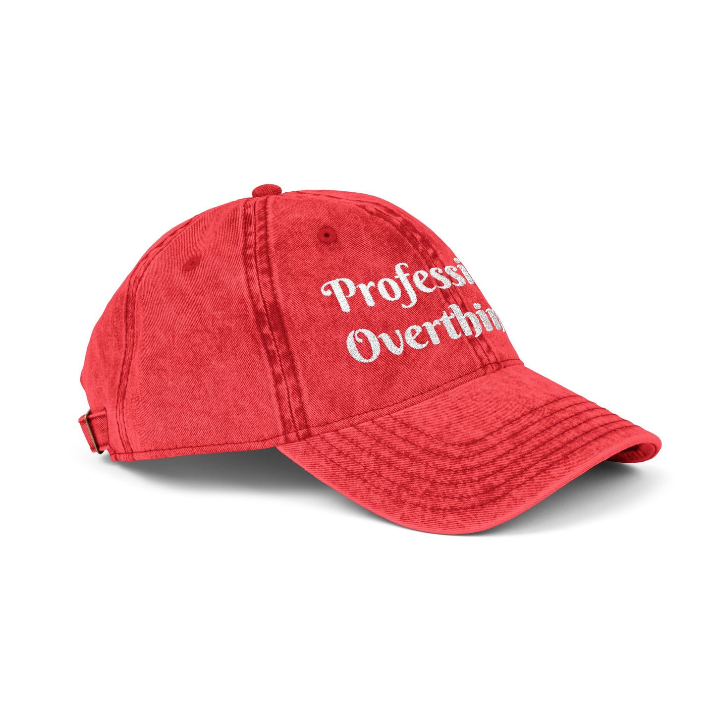 Professional Overthinker Vintage Embroidered Cap Hat Printify