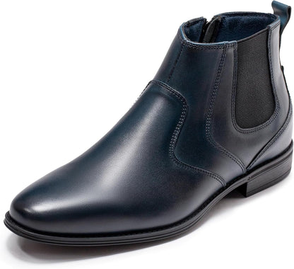 Men’s Chelsea Boots – Genuine Leather Side Zipper 2024002-blue Call Me Petty