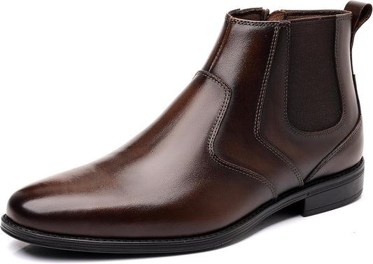 Men’s Chelsea Boots – Genuine Leather Side Zipper 2024002-coffee Brown Call Me Petty