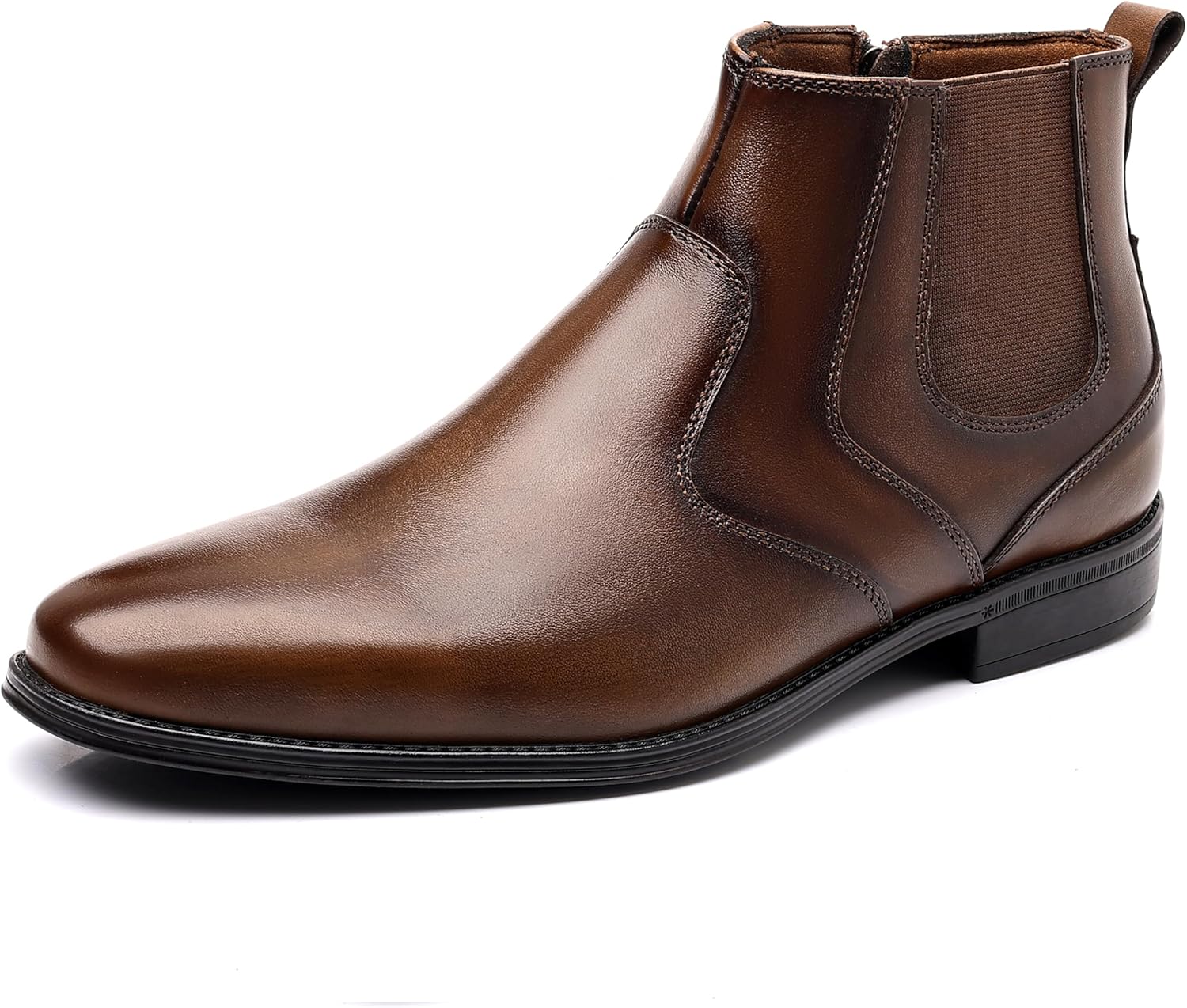 Men’s Chelsea Boots – Genuine Leather Side Zipper 2024002-yellow Brown Call Me Petty