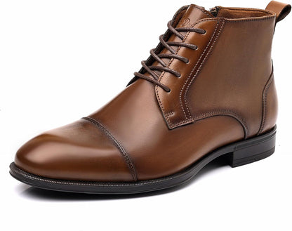 Men’s Chelsea Boots – Genuine Leather Side Zipper 2024001-yellow Brown Call Me Petty