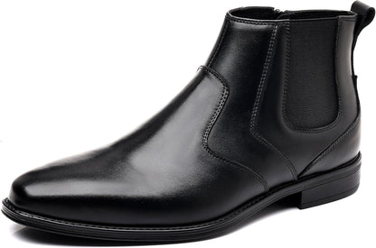 Men’s Chelsea Boots – Genuine Leather Side Zipper 2024002-black Call Me Petty