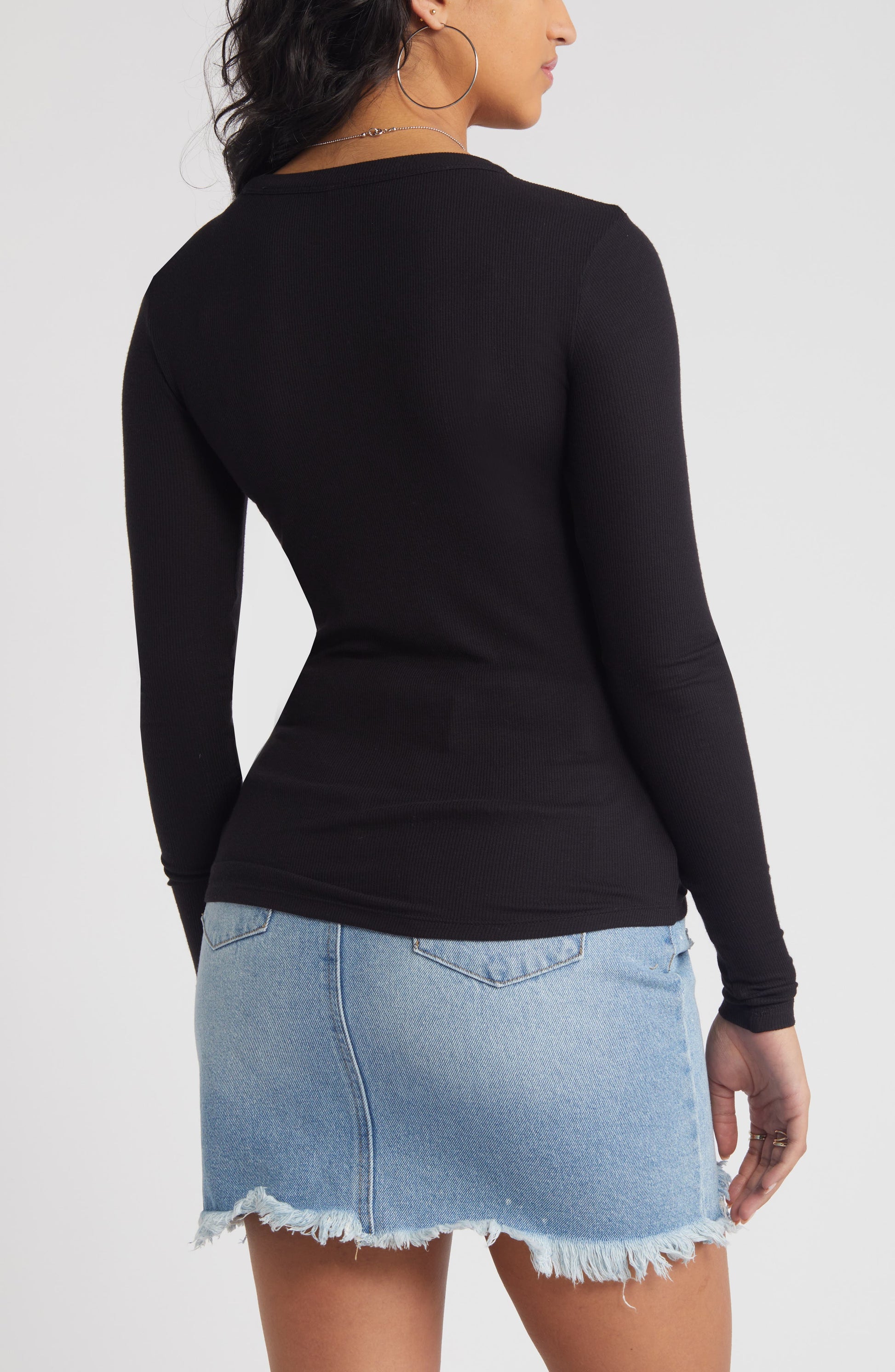 Ribbed Long Sleeve T-Shirt Call Me Petty