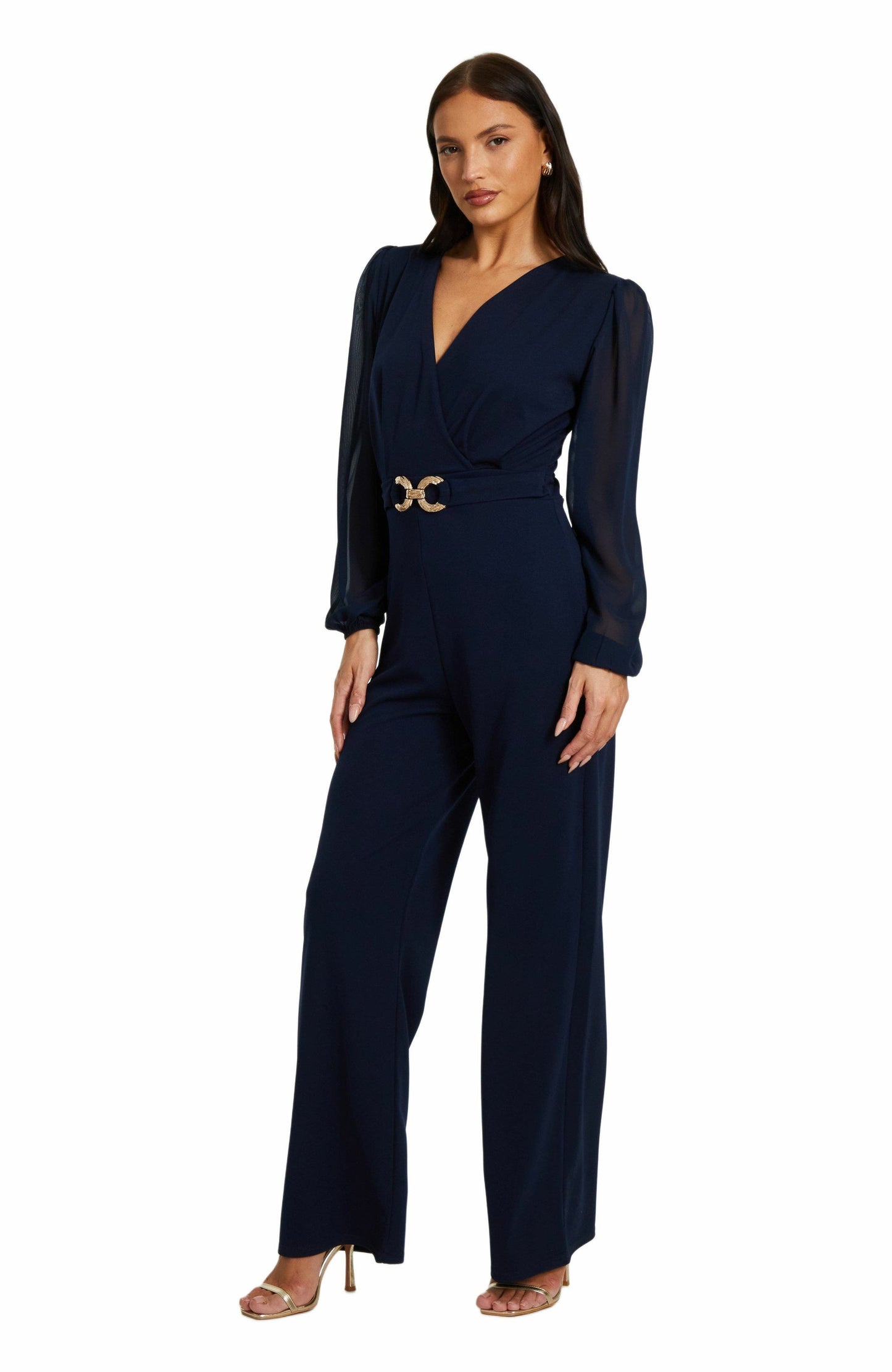 Chiffon Buckle Palazzo Jumpsuit Call Me Petty