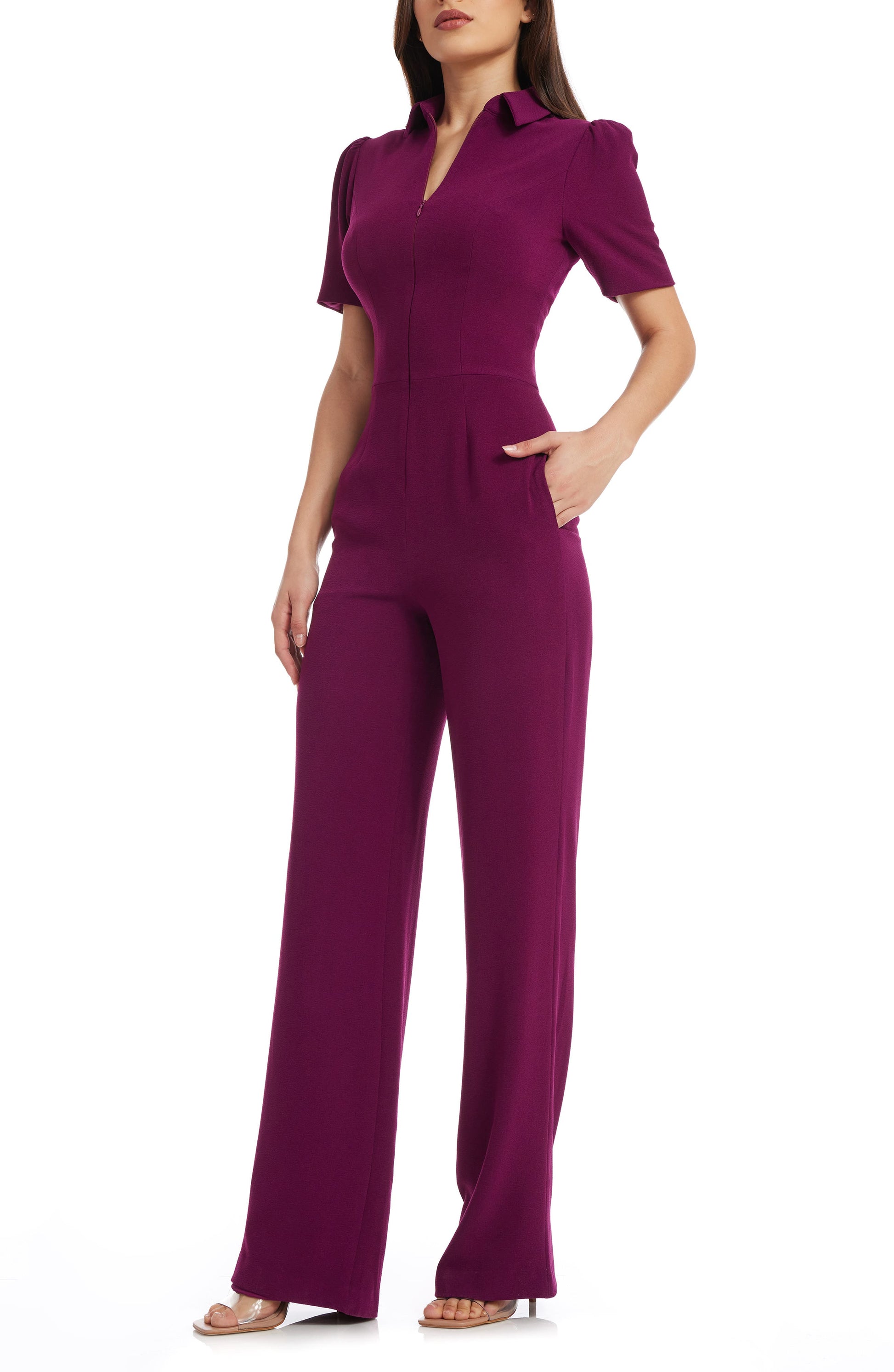 Gloria Front Zip Jumpsuit Call Me Petty