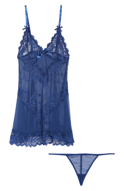 Valentine Soft Cup Babydoll Chemise & G-String Thong Call Me Petty