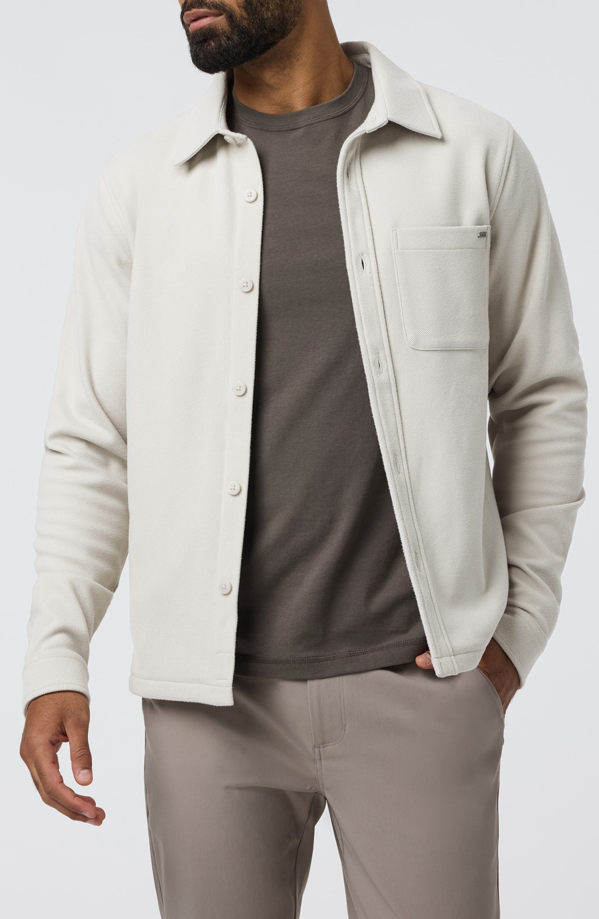 Beldon Brushed Twill Shirt Jacket Oatmeal Call Me Petty