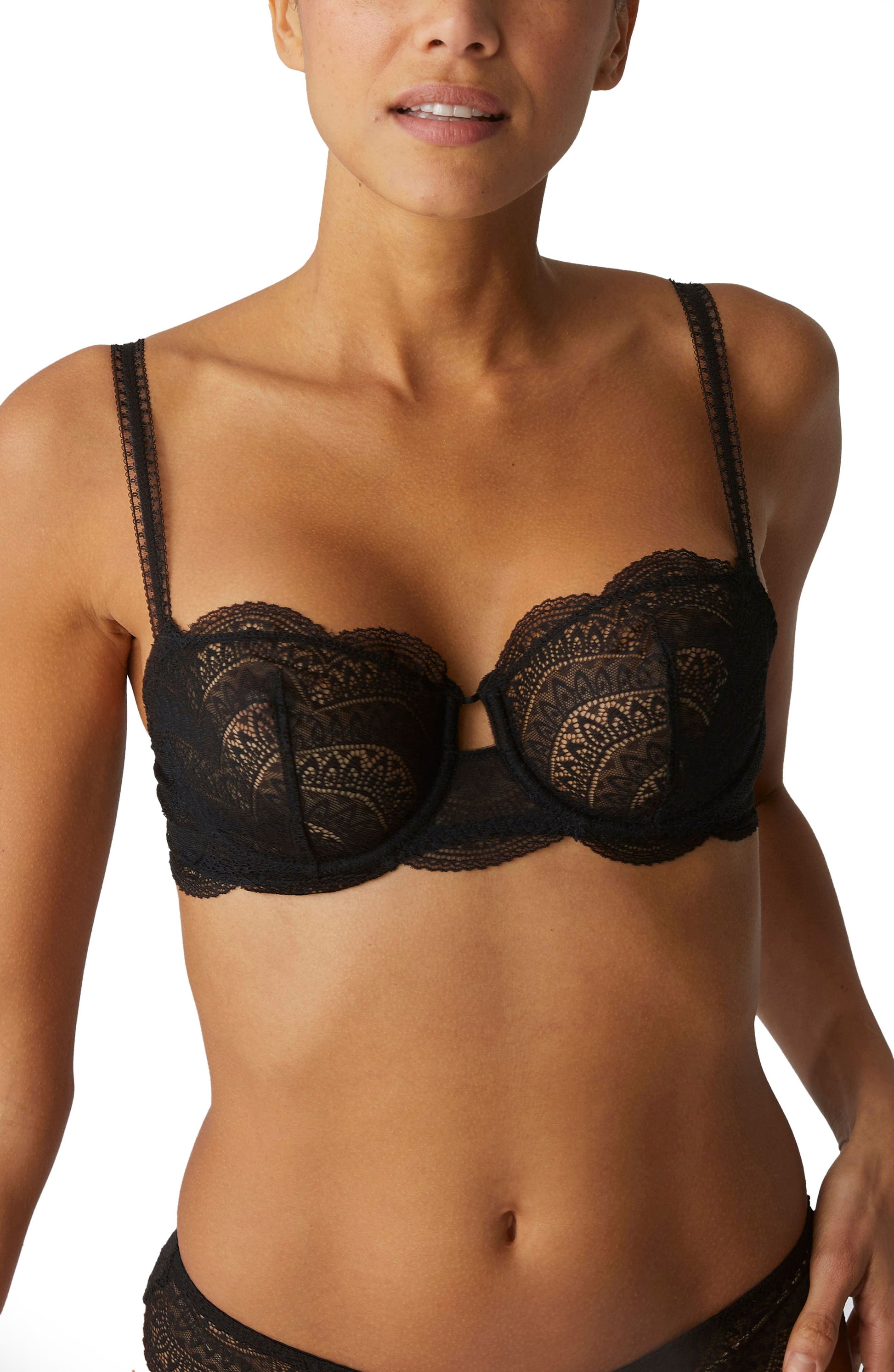 Karma Underwire Lace Demi Bra Black Call Me Petty