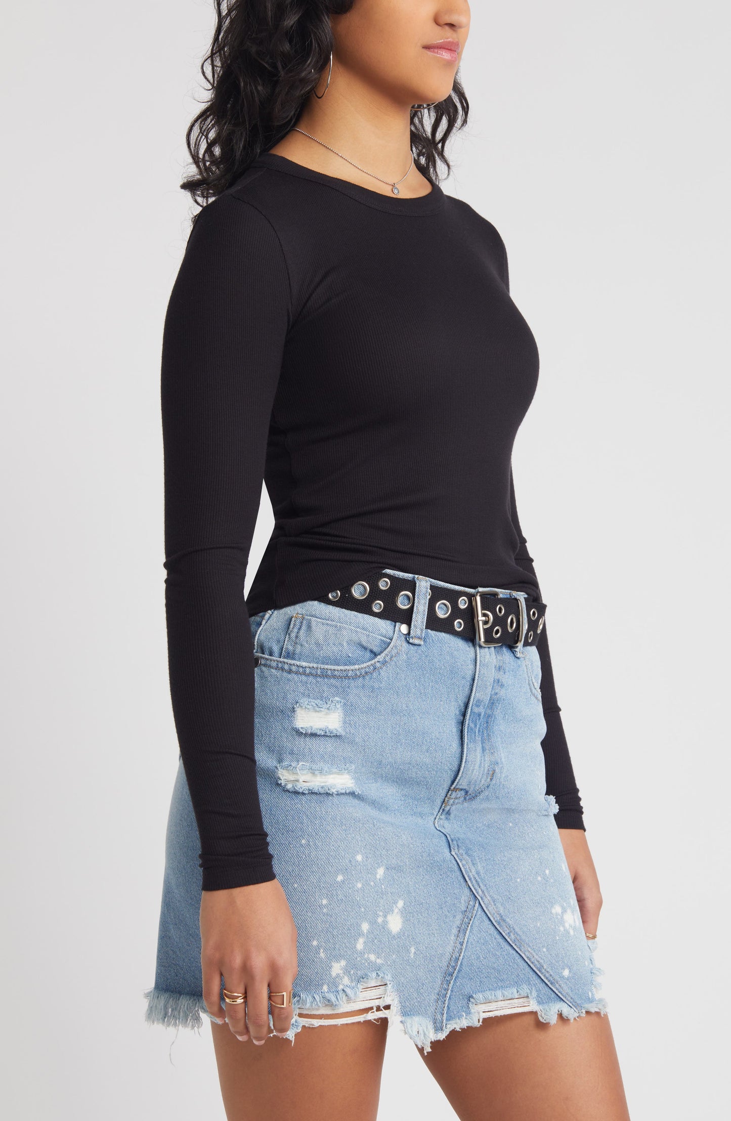 Ribbed Long Sleeve T-Shirt Call Me Petty