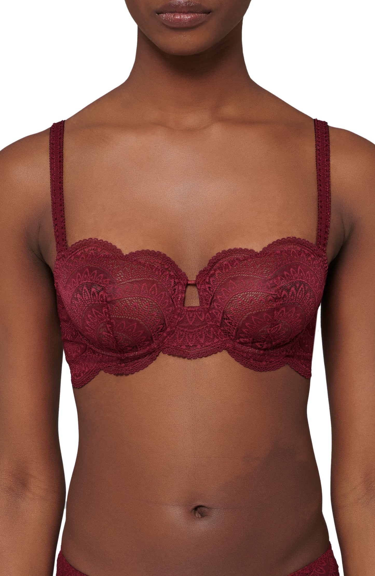 Karma Underwire Lace Demi Bra Spinel Red Call Me Petty