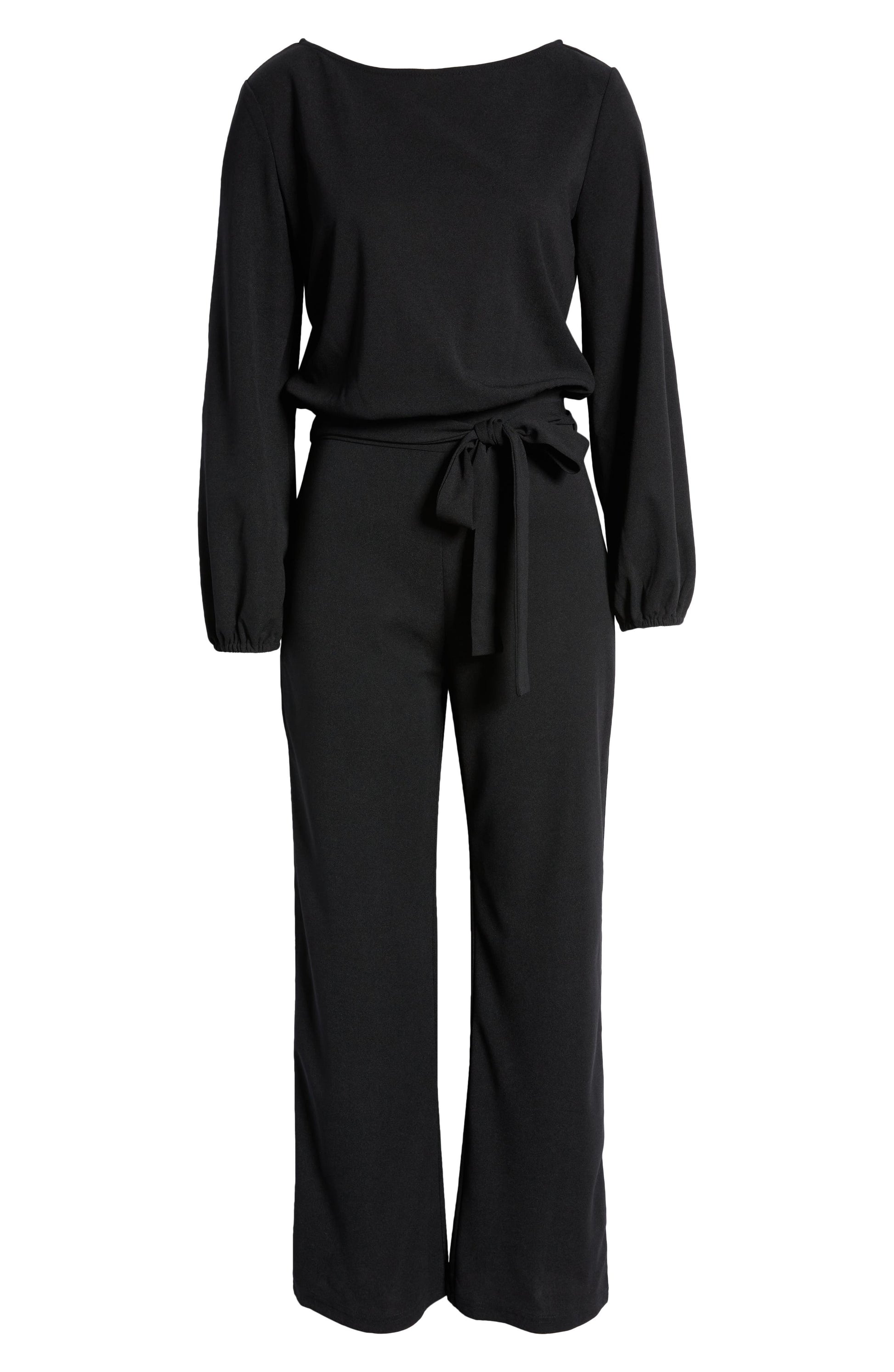Joy Long Sleeve Tie Waist Jumpsuit Call Me Petty