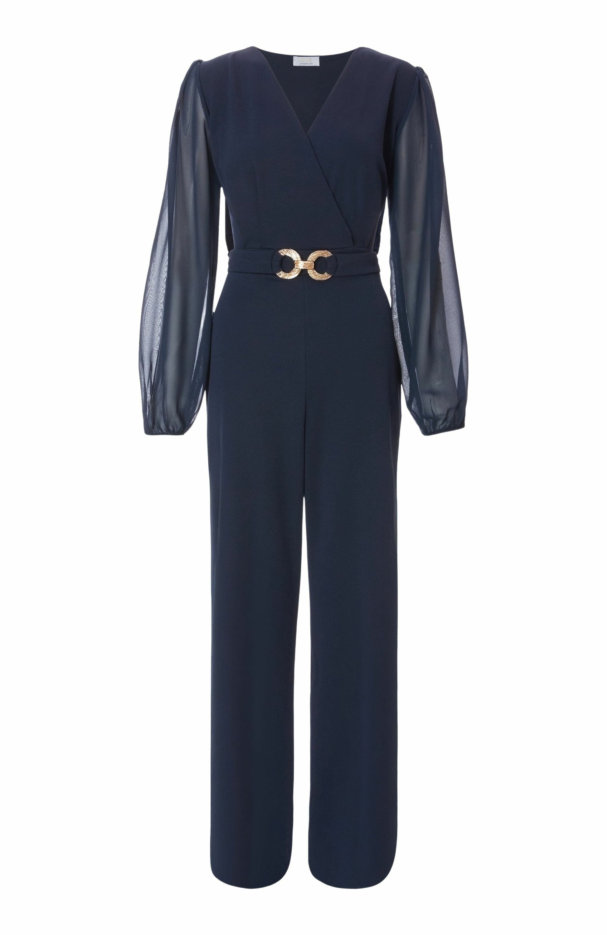 Chiffon Buckle Palazzo Jumpsuit Call Me Petty