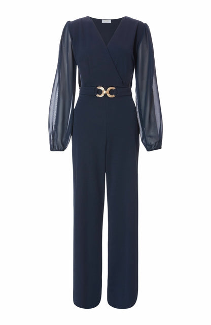 Chiffon Buckle Palazzo Jumpsuit Call Me Petty