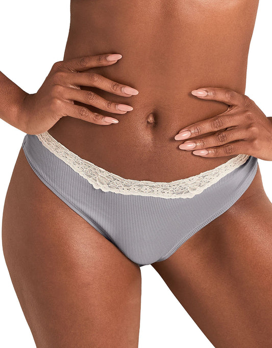 Rib Brazilian Panties Medium Grey Call Me Petty