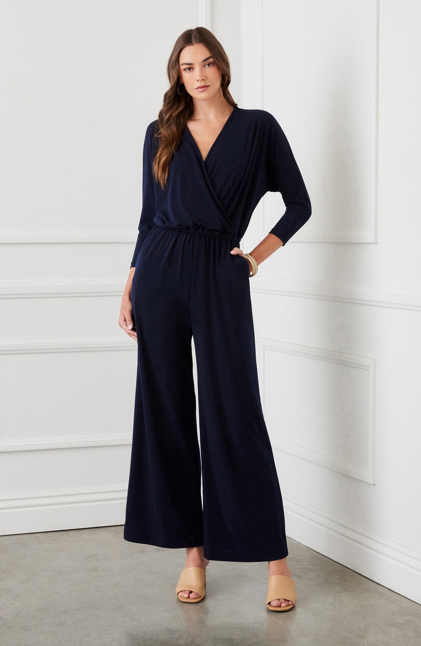 Travel Wide Leg Jersey Jumpsuit Call Me Petty