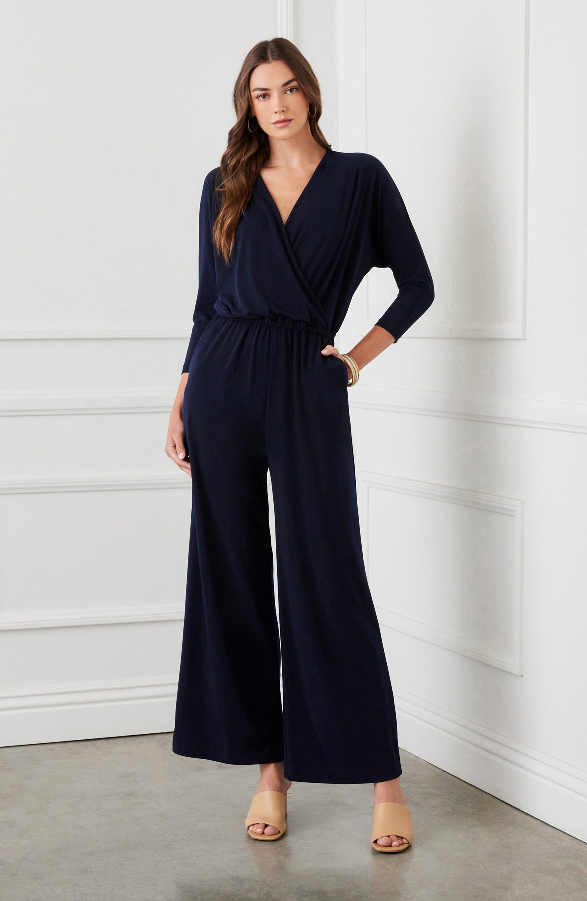 Travel Wide Leg Jersey Jumpsuit Call Me Petty