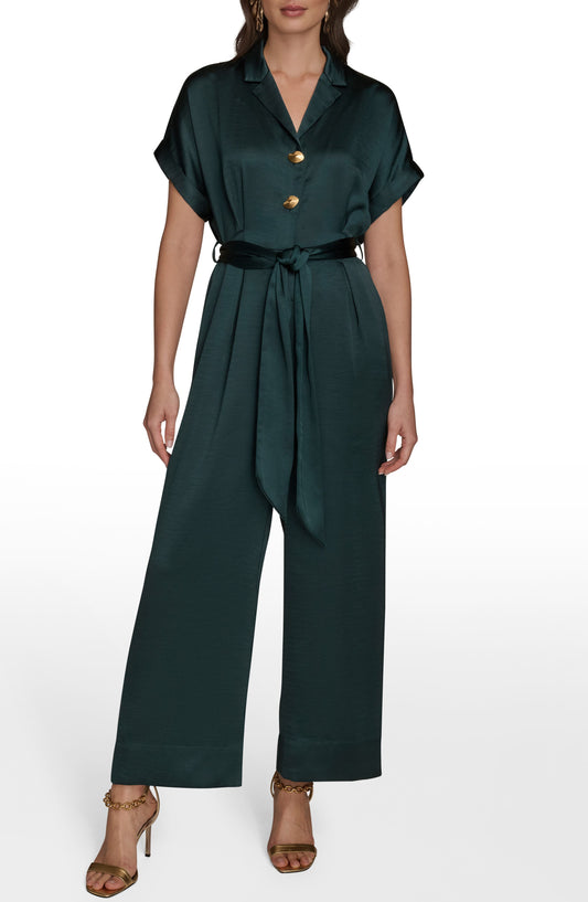 Tie Waist Satin Jumpsuit Hudson Call Me Petty