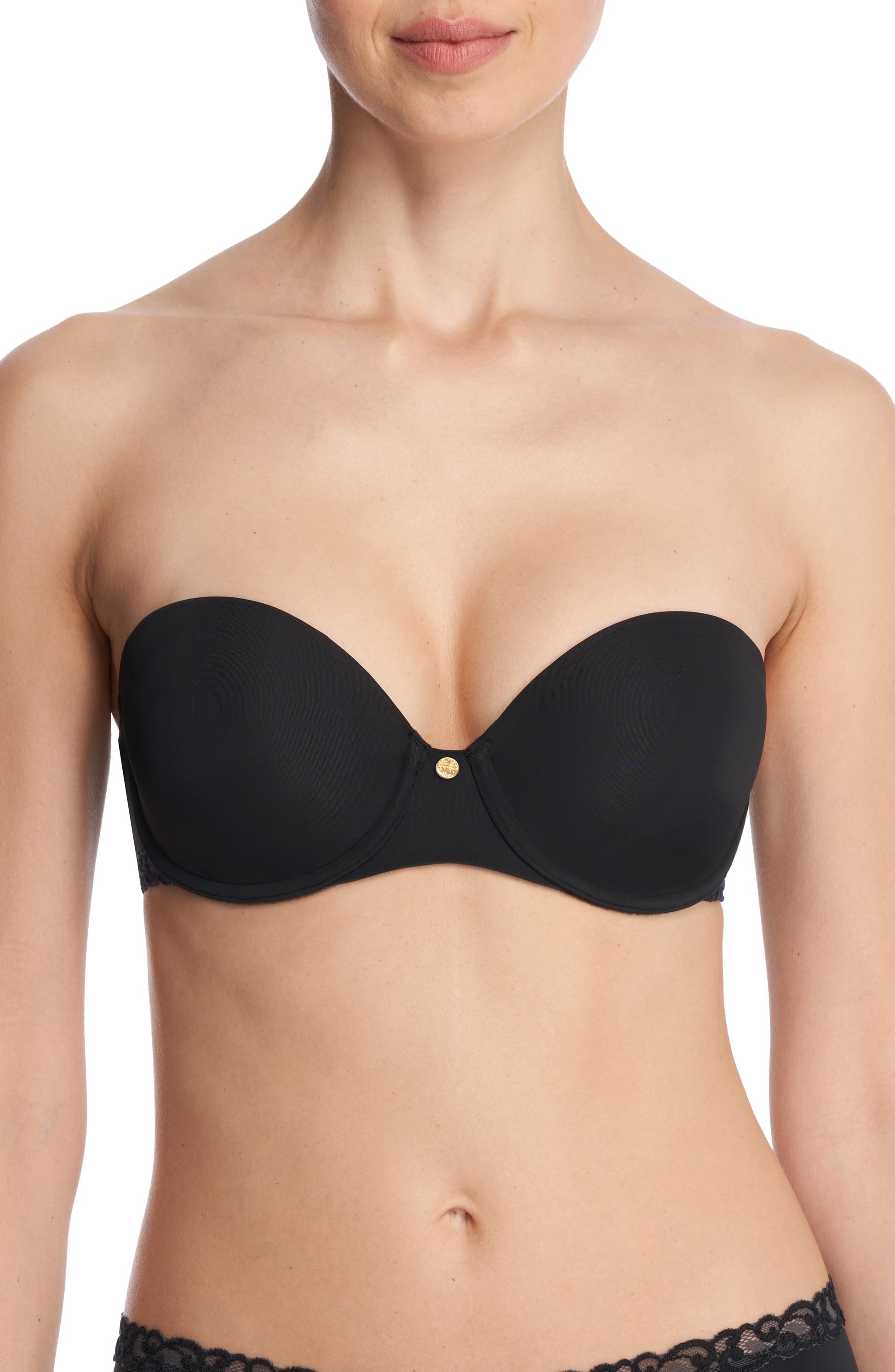 Pure Luxe Strapless Contour Underwire Bra Black Call Me Petty