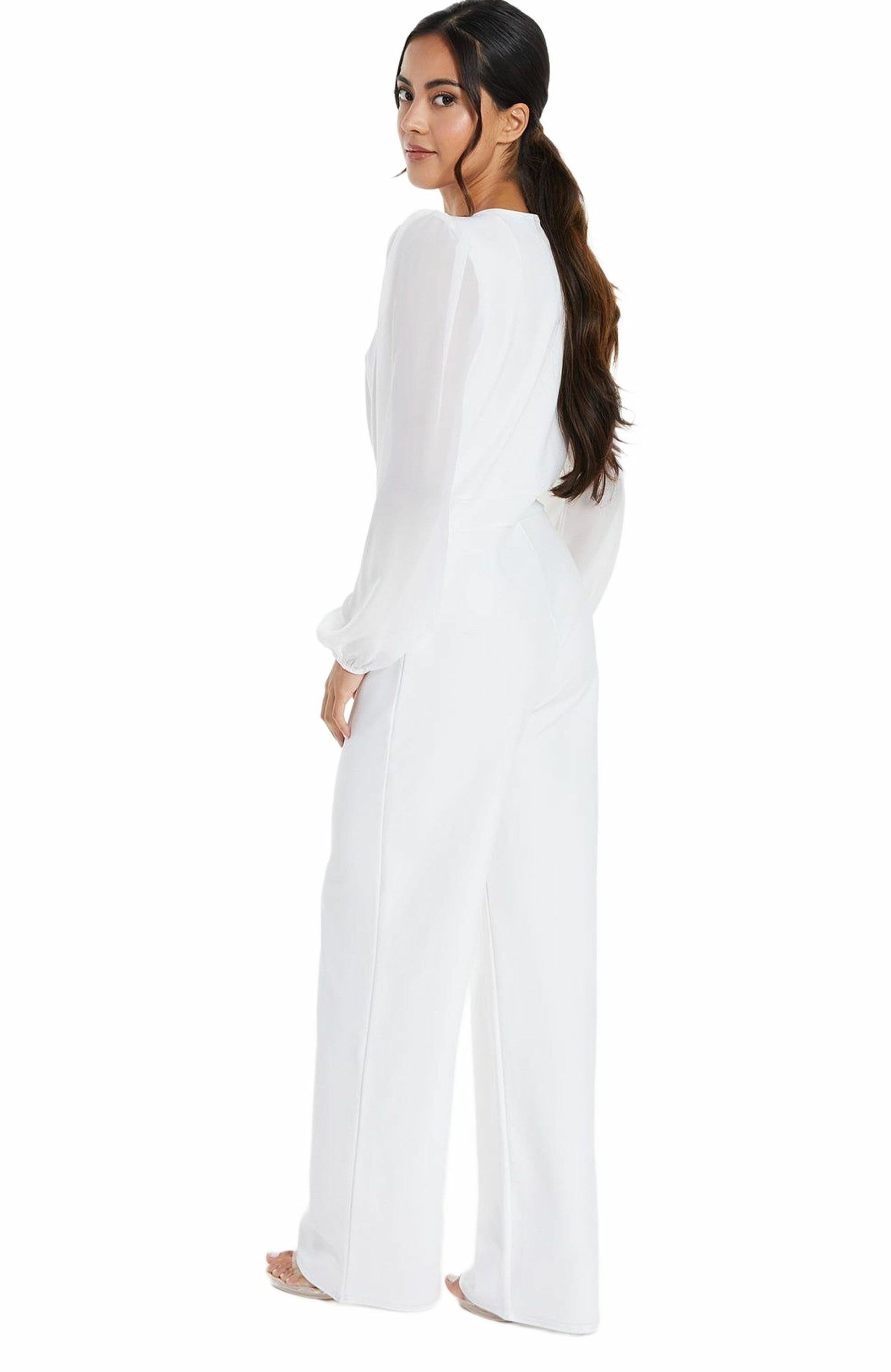 Chiffon Buckle Palazzo Jumpsuit Call Me Petty